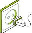 אייקון שקע חשמל Electrical Outlet Icon